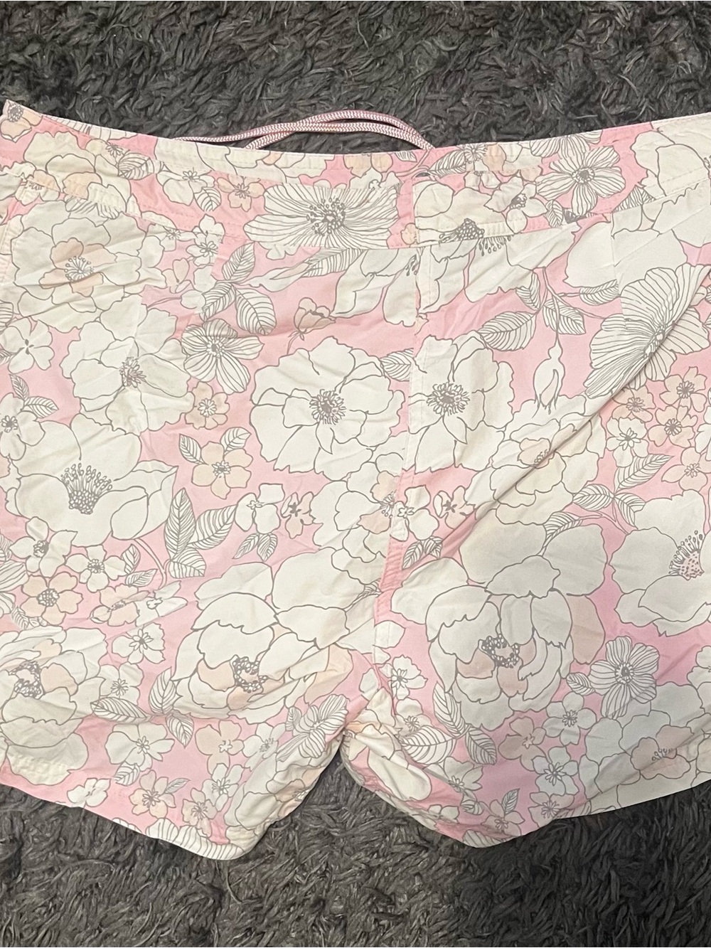 NWT Eddie Bauer Floral Drawstring Women’s Board/Swim Shorts - Pink & White 14 - Picture 2 of 8
